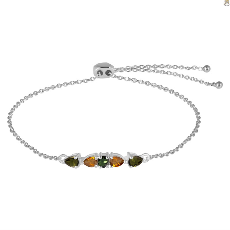 Tourmaline Bracelet With Adjustable Camera Lock TRM-RDB-150.