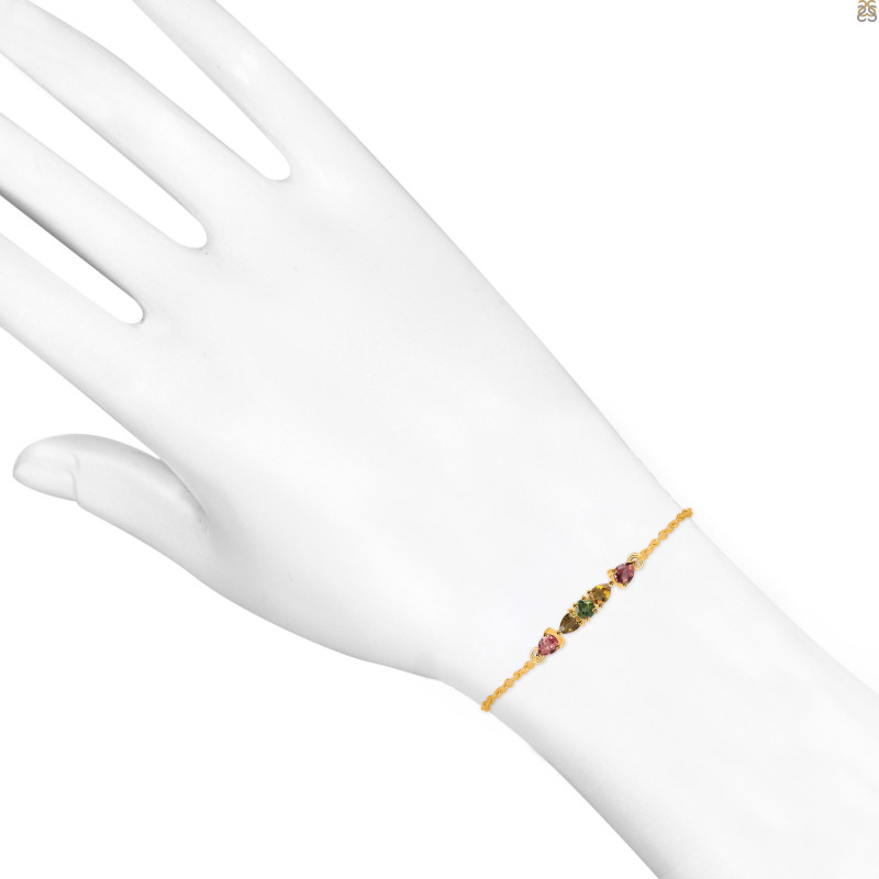 Tourmaline Bracelet With Adjustable Camera Lock TRM-RDB-150.