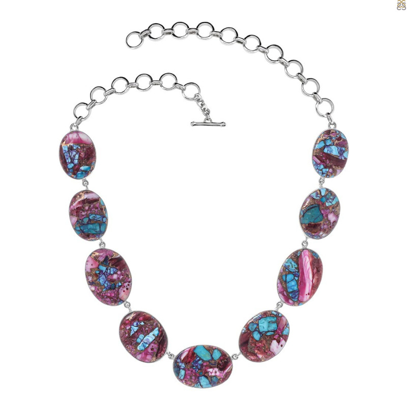 Spiny Oyster Turquoise Necklace-NSL TRO-12-12
