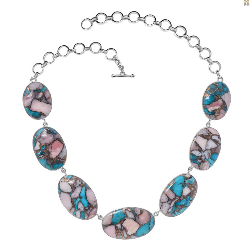 Spiny Oyster Turquoise Necklace-NSL TRO-12-6