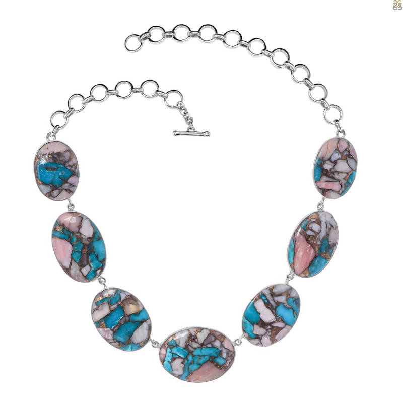 Spiny Oyster Turquoise Necklace-NSL TRO-12-7