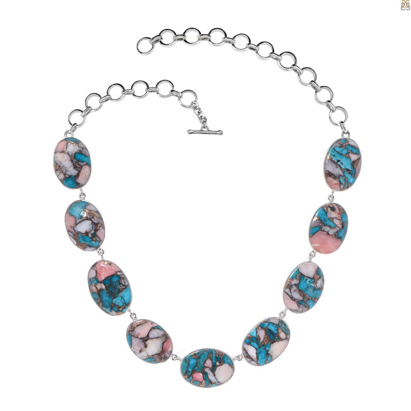 Spiny Oyster Turquoise Necklace-NSL TRO-12-9