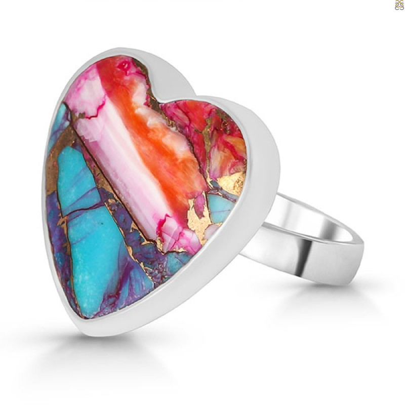 Spiny Oyster Turquoise Ring-R TRO-2-213