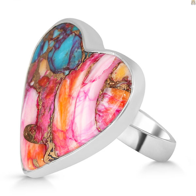 Spiny Oyster Turquoise Ring-R TRO-2-231