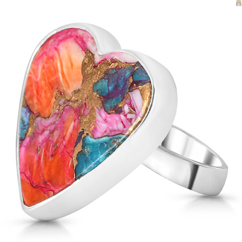 Spiny Oyster Turquoise Ring-R TRO-2-240