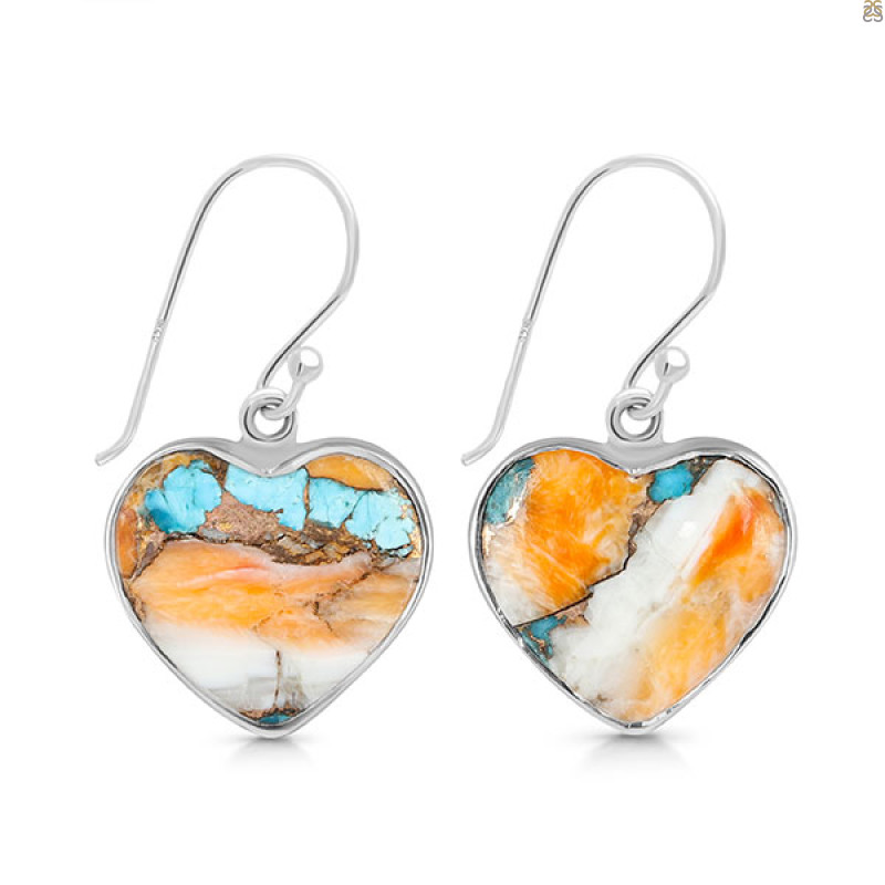 Spiny Oyster Turquoise Earring-E TRO-3-20