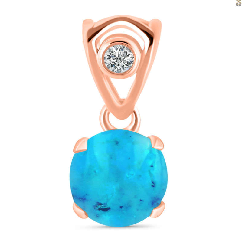 Turquoise Pendant TRQ-RDP-557-V-LOOP.