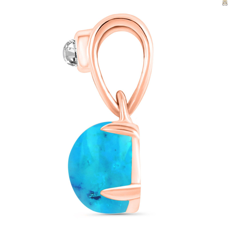 Turquoise Pendant TRQ-RDP-557-V-LOOP.