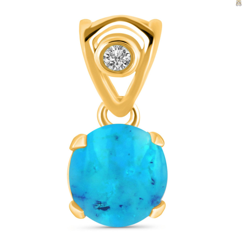 Turquoise Pendant TRQ-RDP-558-V-LOOP.