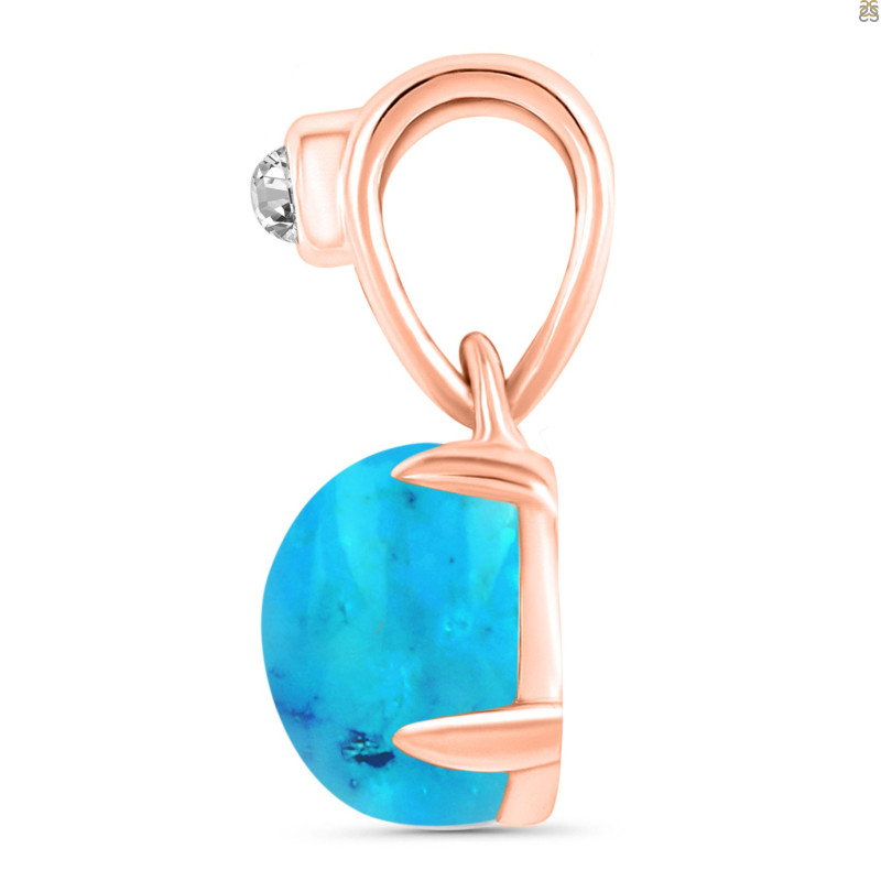 Turquoise Pendant TRQ-RDP-558-V-LOOP.