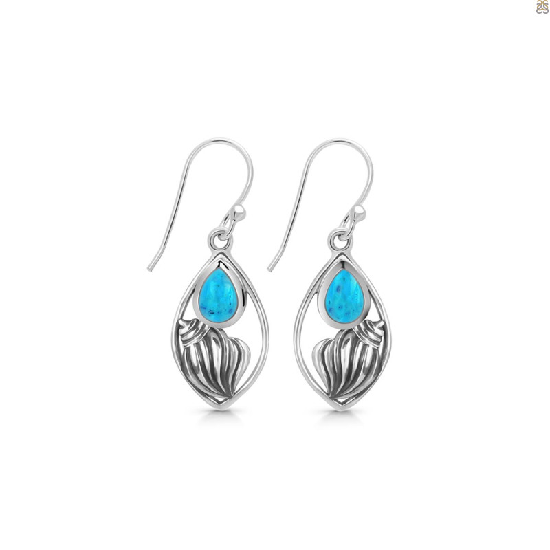 Turquoise Shell Earring TRQ-RUE-6.