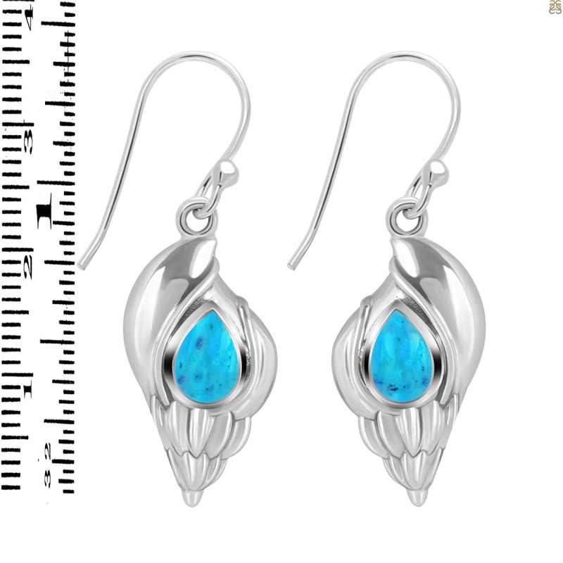 Turquoise Shell Earring TRQ-RUE-7.