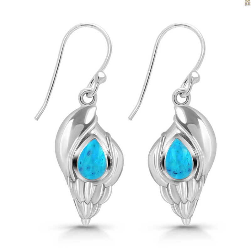 Turquoise Shell Earring TRQ-RUE-7.