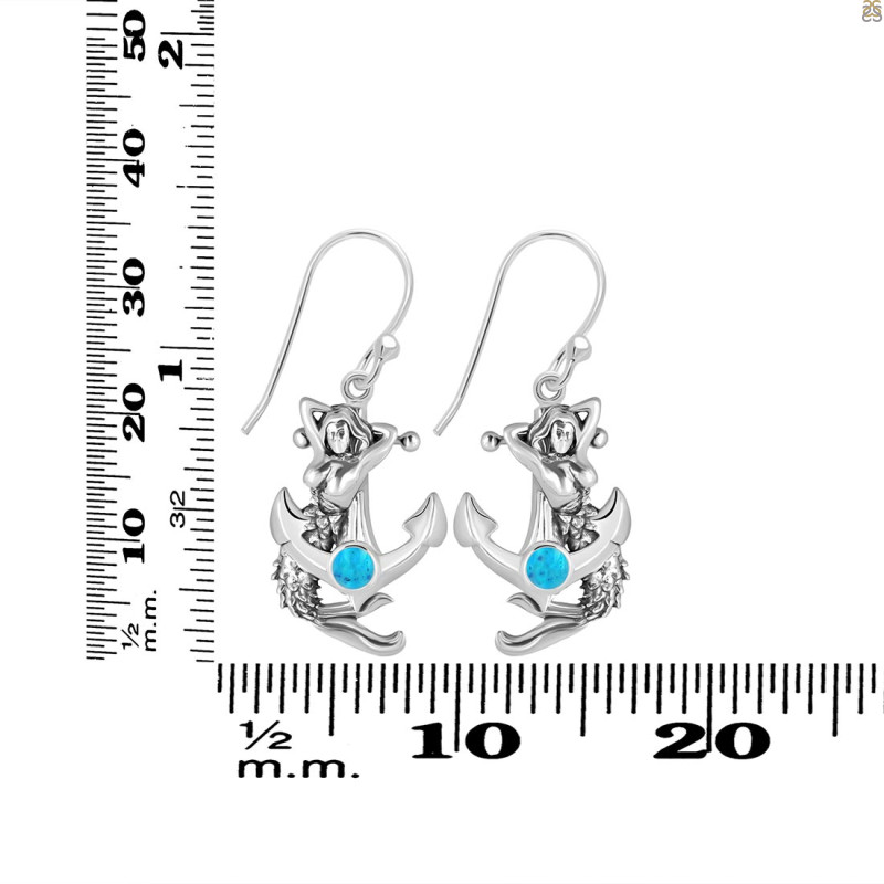Turquoise Mermaid Earring TRQ-RUE-9.