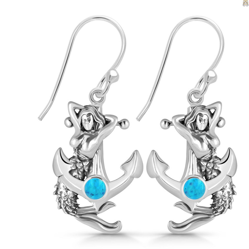 Turquoise Mermaid Earring TRQ-RUE-9.