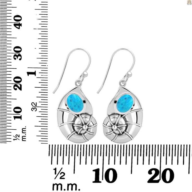 Turquoise Snail Earring TRQ-RUE-18.