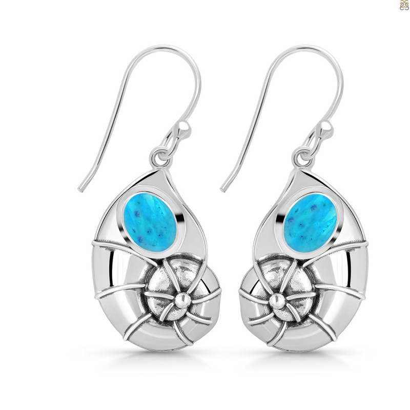 Turquoise Snail Earring TRQ-RUE-18.