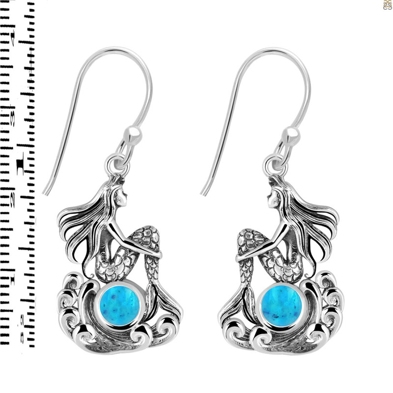 Turquoise Mermaid Earring TRQ-RUE-36.