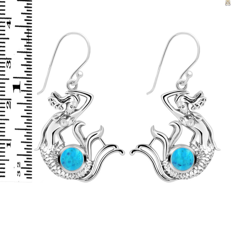 Turquoise Mermaid Earring TRQ-RUE-39.