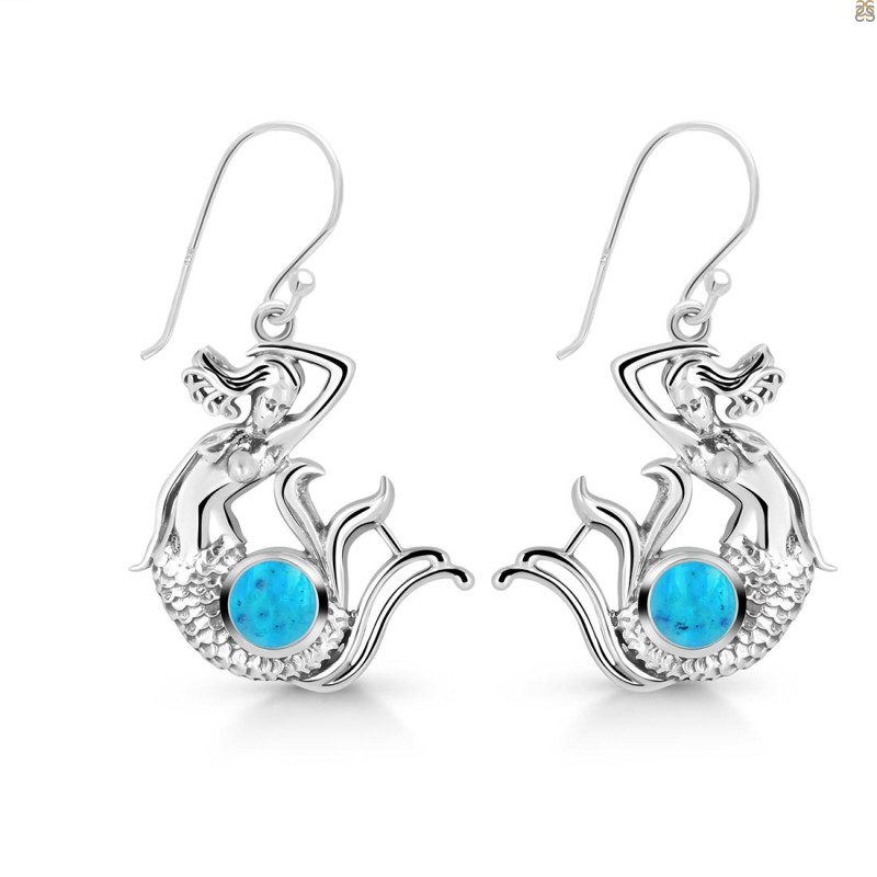 Turquoise Mermaid Earring TRQ-RUE-39.