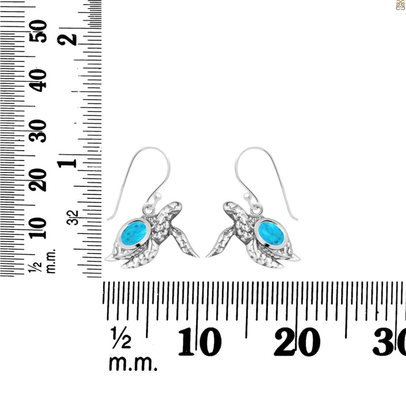 Turquoise Turtle Earring TRQ-RUE-42.
