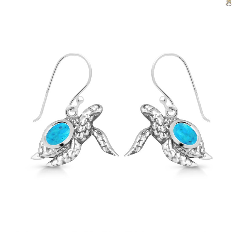 Turquoise Turtle Earring TRQ-RUE-42.