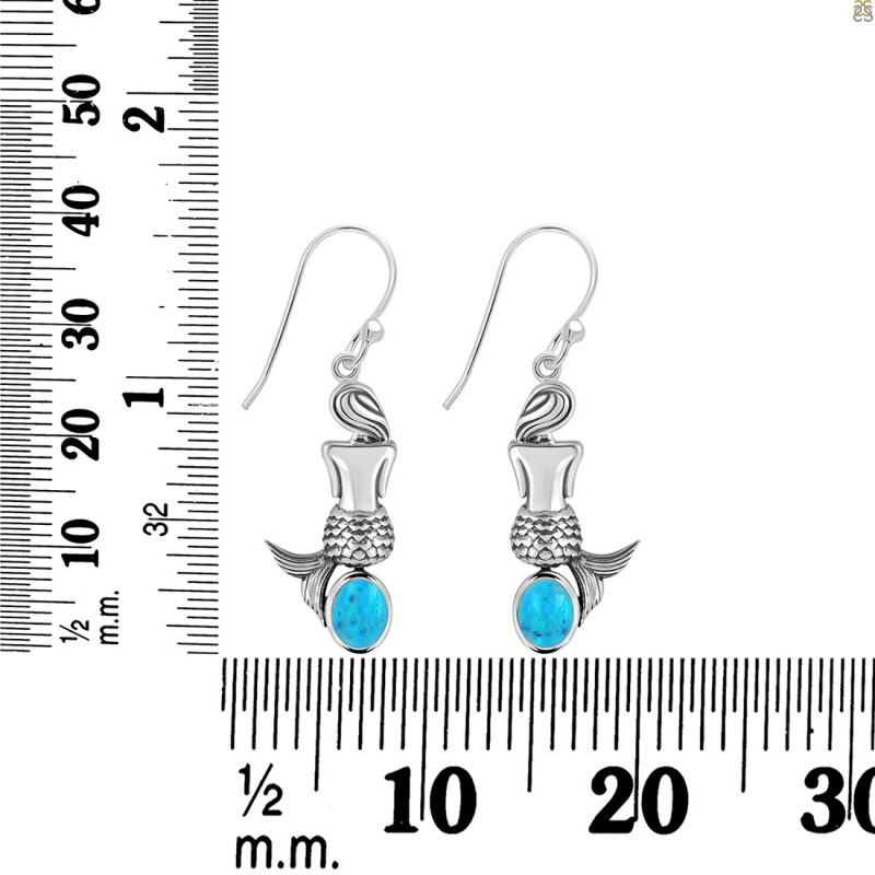 Turquoise Mermaid Earring TRQ-RUE-43.