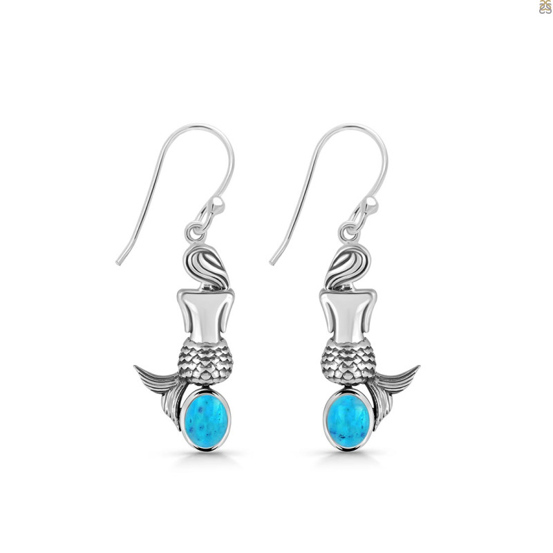 Turquoise Mermaid Earring TRQ-RUE-43.