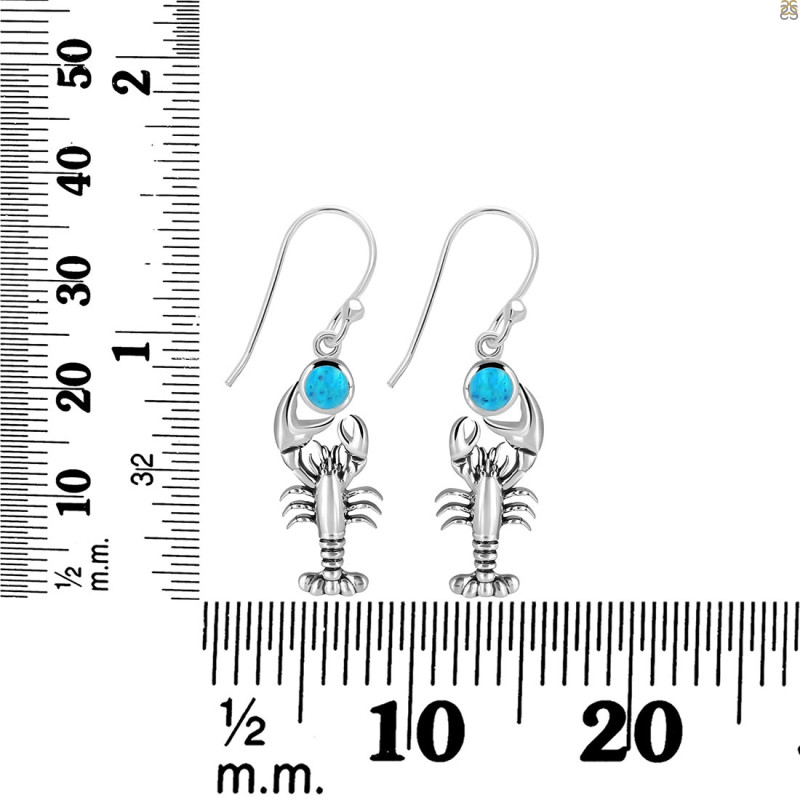 Turquoise Lobster Earring TRQ-RUE-45.
