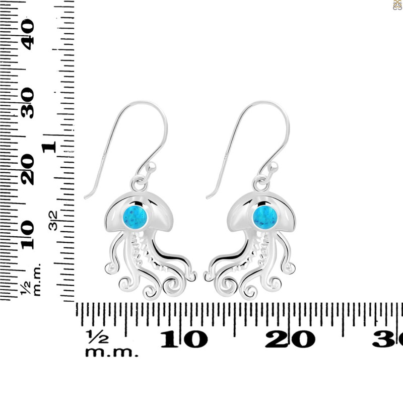 Turquoise Jelly Fish Earring TRQ-RUE-47.