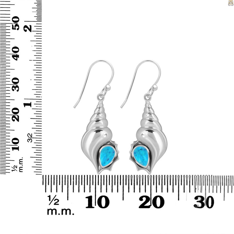 Turquoise Shell Earring TRQ-RUE-49.