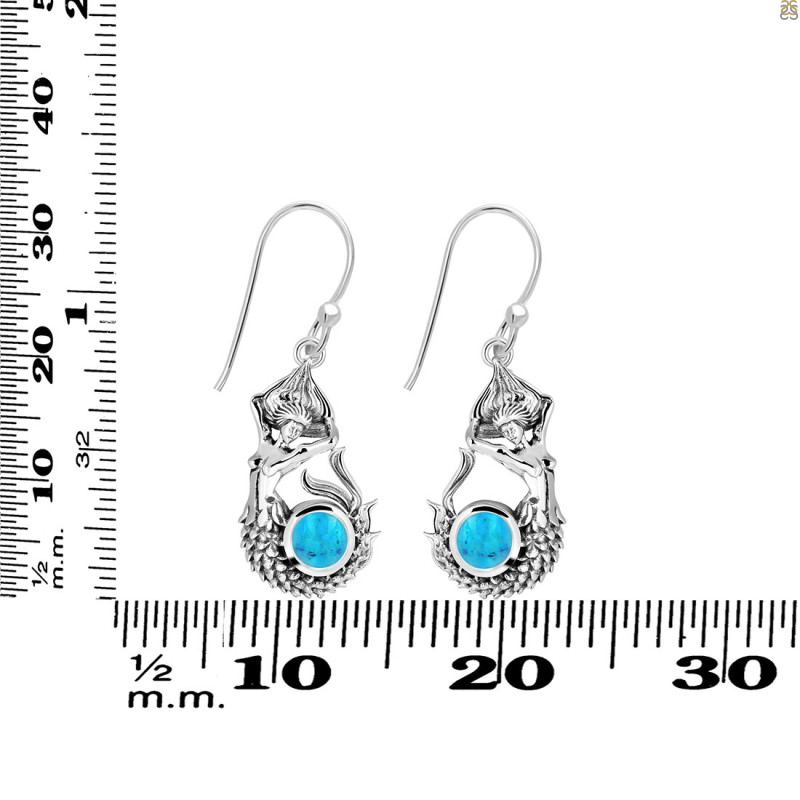 Turquoise Mermaid Earring TRQ-RUE-51.