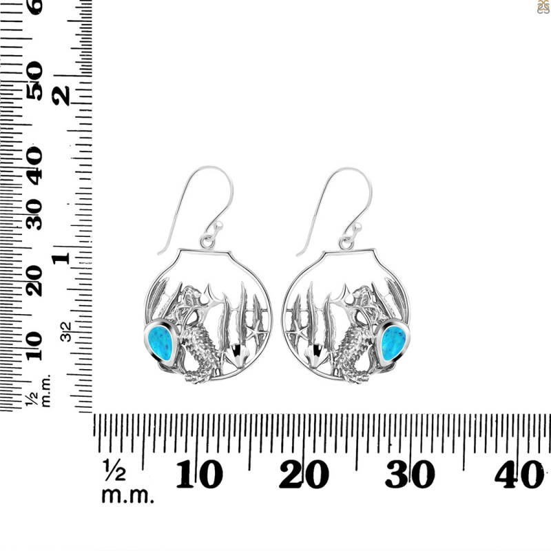 Turquoise Sea Life Earring TRQ-RUE-54.