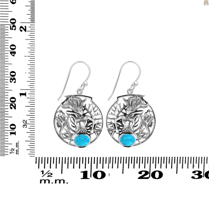 Turquoise Mermaid Earring TRQ-RUE-55.
