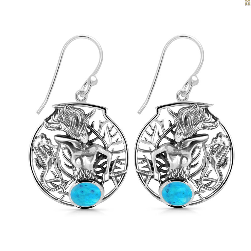 Turquoise Mermaid Earring TRQ-RUE-55.