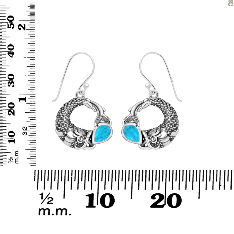 Turquoise Fish Earring TRQ-RUE-56.