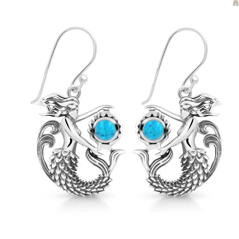 Turquoise Mermaid Earring TRQ-RUE-59.