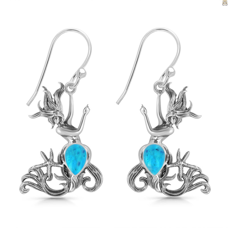 Turquoise Mermaid Earring TRQ-RUE-61.