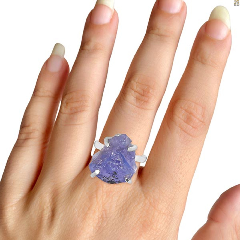 Tanzanite Rough Ring-R-Size-10 TZN-2-34