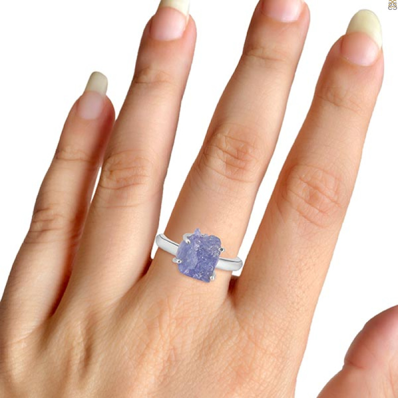 Tanzanite Rough Ring-R-Size-8 TZN-2-4