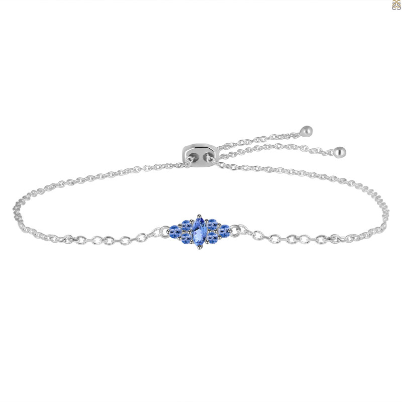 Tanzanite Bracelet With Adjustable Camera Lock TZN-RDB-142.