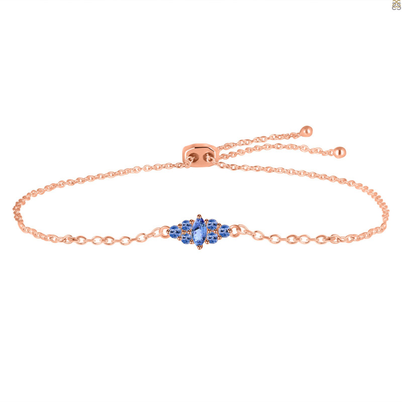 Tanzanite Bracelet With Adjustable Camera Lock TZN-RDB-142.