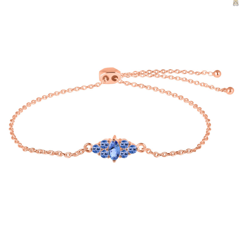Tanzanite Bracelet With Adjustable Camera Lock TZN-RDB-142.