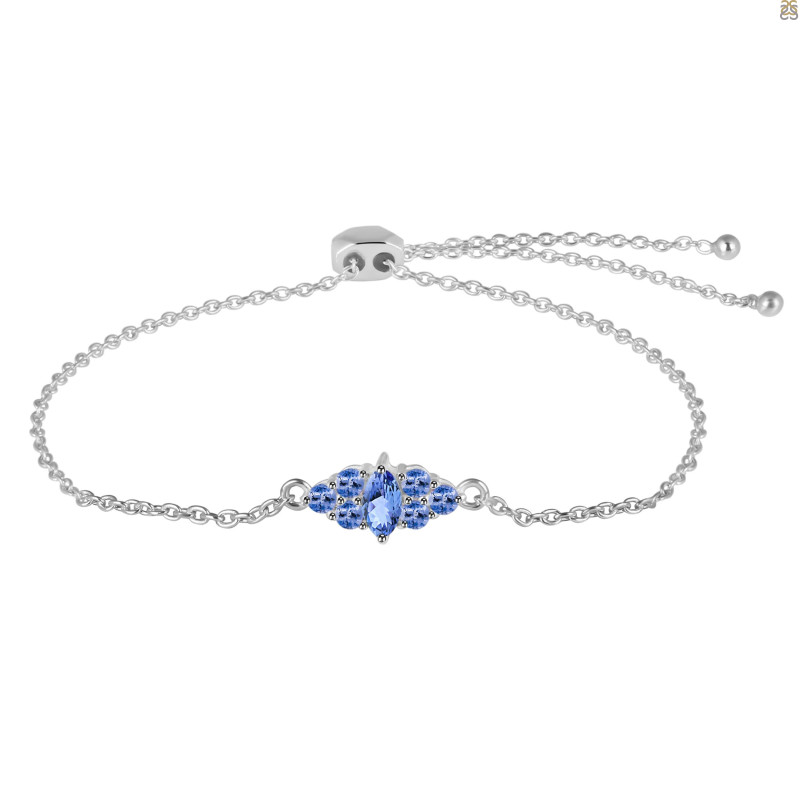 Tanzanite Bracelet With Adjustable Camera Lock TZN-RDB-142.