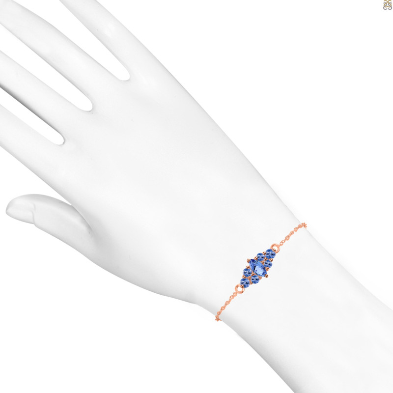 Tanzanite Bracelet With Adjustable Camera Lock TZN-RDB-142.