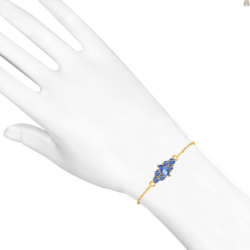 Tanzanite Bracelet With Adjustable Camera Lock TZN-RDB-142.