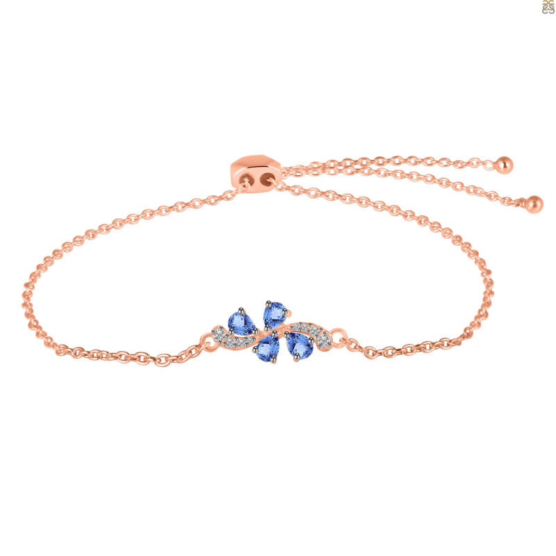 Tanzanite Bracelet With Adjustable Camera Lock TZN-RDB-148.