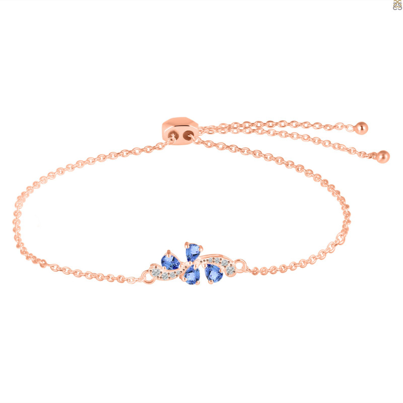 Tanzanite Bracelet With Adjustable Camera Lock TZN-RDB-148.