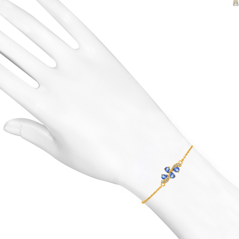 Tanzanite Bracelet With Adjustable Camera Lock TZN-RDB-148.