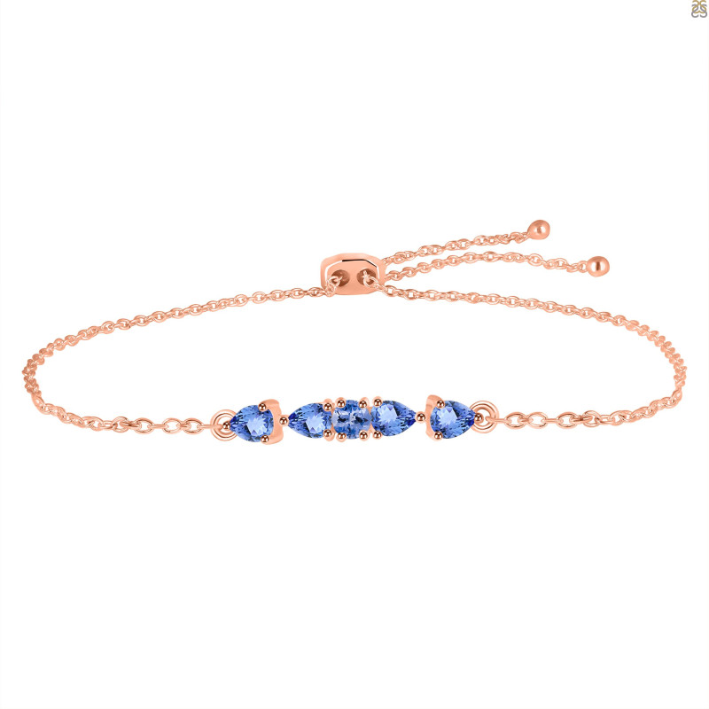 Tanzanite Bracelet With Adjustable Camera Lock TZN-RDB-150.